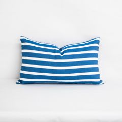Indoor/Outdoor Sunbrella Shore Regatta - 20x12 Horizontal Stripes Throw Pillow