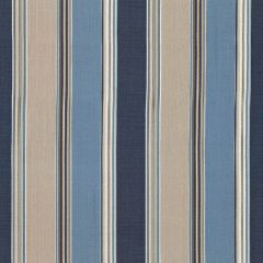 F. Schumacher Addison Cotton Stripe Indigo 66002 Sea Island Stripes Collection