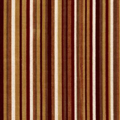 F Schumacher Syncopated Velvet Stripe Bronze / Wine 55322 Indoor Upholstery Fabric