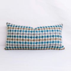 Indoor/Outdoor Sunbrella Bingham Lagoon - 24x12 Horizontal Stripes Throw Pillow