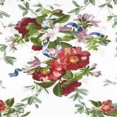 F Schumacher Ellesmere Ribbon Floral Ivory 173810 Indoor Upholstery Fabric