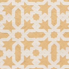F Schumacher Cordoba Embroidery Ochre 67575 Au Naturel Collection Indoor Upholstery Fabric