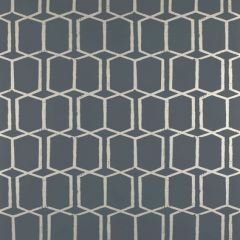 F-Schumacher Modern Trellis-Charcoal Metallic 5003281 Luxury Decor Wallpaper