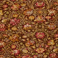 F Schumacher Fleurs De Touraine Mahogany 172723 The Library Collection Indoor Upholstery Fabric