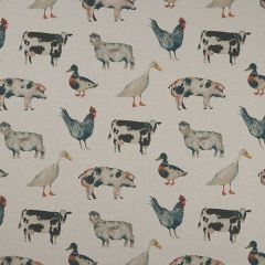Clarke and Clarke On The Farm Linen F1169-01 Country And Garden Collection Multipurpose Fabric