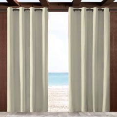 Sunbrella Canvas Natural 5404-0000 Outdoor Curtain with Grommets
