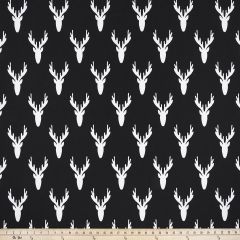 Premier Prints Antlers Black Multipurpose Fabric