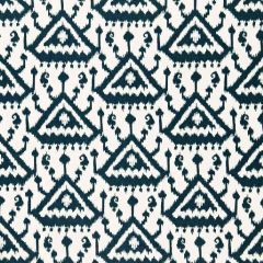 F Schumacher Vientiane Ikat Print Indigo 175022 Print Happy Collection Indoor Upholstery Fabric