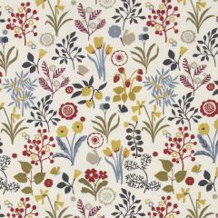 Clarke and Clarke Frida Indigo / Cranberry F0991-03 Wilderness Collection Multipurpose Fabric