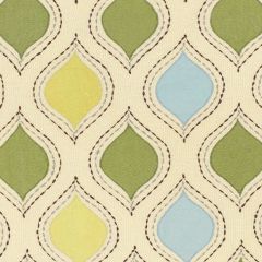 F Schumacher Let Us Dance Chartreuse & Sky 54780 Indoor Upholstery Fabric