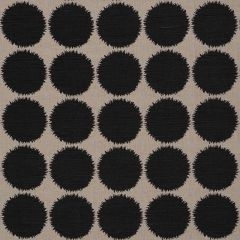 F Schumacher Fuzz Black and Natural 177095 Prints by Studio Bon Collection Indoor Upholstery Fabric