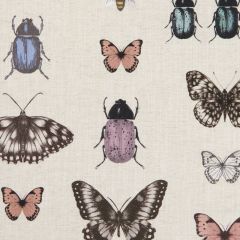 Clarke and Clarke Papilio Blush / Natural F1093-01 Botanica Fabric Collection Upholstery Fabric