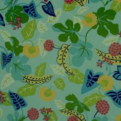 Robert Allen Baja Floral Turquoise 207644 Indoor/Outdoor Drapery Fabric