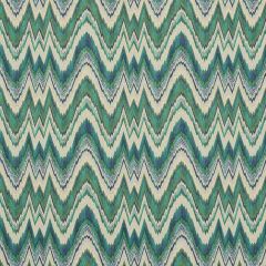F Schumacher Valkyrie Flame Stitch Emerald and Peacock 68942 Your New Favorites Collection Indoor Upholstery Fabric
