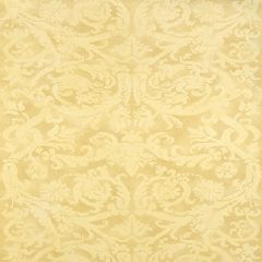 F-Schumacher Pontine Damask-Soft Gold 529111 Luxury Decor Wallpaper