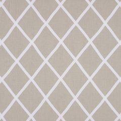 Thibaut Tarascon Trellis Applique White on Natural AW78709 Palampore Collection Indoor Upholstery Fabric