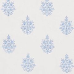 F Schumacher Asara Flower Sheer Blue 178372 Patterned Sheers and Casements Collection Indoor Upholstery Fabric