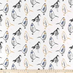 Premier Prints Bird Toile Brazilian Yellow Slub Linen Multipurpose Fabric