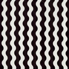 F Schumacher the Wave Black 69420 by Miles Redd Indoor Upholstery Fabric