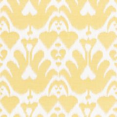 F Schumacher Lela Cotton Ikat Canary 68580 Indoor Upholstery Fabric