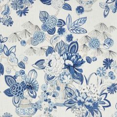 F Schumacher Bouquet Chinois Porcelain 177291 Orient Express Collection Indoor Upholstery Fabric