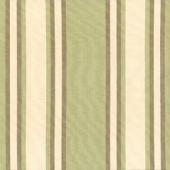 F Schumacher Seneca Cotton Stripe Green Tea/Mocha 62983 Indoor Upholstery Fabric