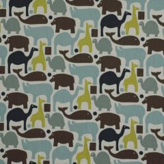 Robert Allen Zoo Pals Blue 209937 Dwell Collection Drapery Fabric