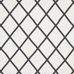 Thibaut Tarascon Trellis Applique Black on White AW78712 Palampore Collection Indoor Upholstery Fabric