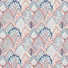 F Schumacher Albizia Embroidery Delft and Rose 76310 Palampore Collection Indoor Upholstery Fabric