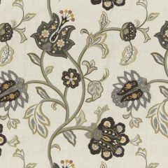 Mulberry Home Floral Fantasy Woodsmoke FD763-A15 Festival Collection Drapery Fabric