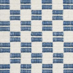 F Schumacher Elkhart Blue 76740 Folk Art Collection Indoor Upholstery Fabric