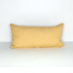 Indoor/Outdoor Sunbrella Dupione Cornsilk - 24x12 Horizontal Stripes Throw Pillow