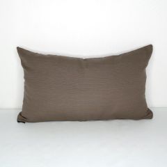 Indoor/Outdoor Sunbrella Dupione Stone - 20x12 Horizontal Stripes Throw Pillow