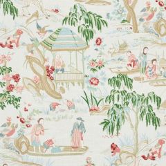 F Schumacher Yangtze River Aqua 176773 Schumacher Classics Collection Indoor Upholstery Fabric