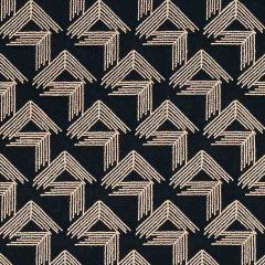 F Schumacher V Step Black 69430 by Miles Redd Indoor Upholstery Fabric