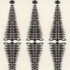 F. Schumacher Fern Tree-Noir / Creme 2643880 Interior Decor Fabric