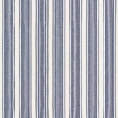 F Schumacher Ojai Stripe Indigo 73002 by Mark D Sikes Indoor Upholstery Fabric