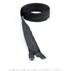 YKK Vislon #5 Separating Zipper AutoLok Short Single Pull Metal Slider VSOL56 60 inch Black