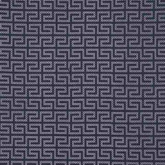 F Schumacher A Maze Embroidery Navy 70233 Contemporary Embroideries Collection Indoor Upholstery Fabric