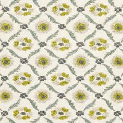 F. Schumacher Claremont Embroidery Chartreuse 65741 Chroma Collection