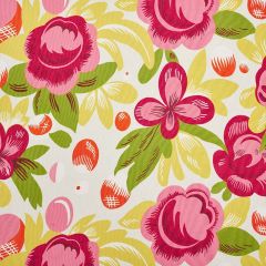 F Schumacher Juin Poppy and Yellow 177531 Fashion Forward Collection Indoor Upholstery Fabric