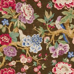 F Schumacher Bermuda Blossoms Cocoa 175870 by Mary McDonald Indoor Upholstery Fabric