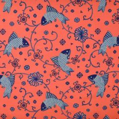 Lee Jofa Oriental Fishes Indigo 949104 Multipurpose Fabric