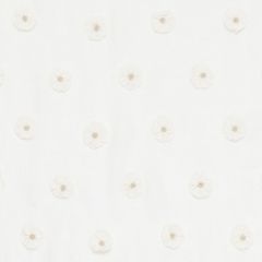 F Schumacher Button Flower Sheer Ivory 75750 Natural Sheers Collection Drapery Fabric