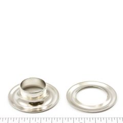 DOT® Grommet with Plain Washer #5 Nickel-Plated Brass 5/8" 1-gross (144)