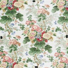 Lee Jofa Hollyhock Handblock White / Coral 7128 Multipurpose Fabric