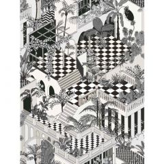 Cole And Son Miami Black / White F111/4014 Contemporary Fabrics Collection Multipurpose Fabric