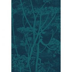 Cole And Son Cow Parsley Petrol & Ink F111/5015 Contemporary Fabrics Collection Multipurpose Fabric