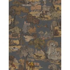 Cole And Son Versailles Grand Ginger / Charcoal F111/6024 Contemporary Fabrics Collection Multipurpose Fabric