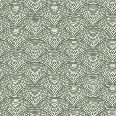 Cole And Son Feather Fan Cream On Olive F111/8029 Contemporary Fabrics Collection Indoor Upholstery Fabric